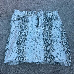 snake print skirt